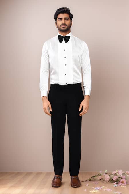 Buy Arihant Rai Sinha White Cotton Satin Embroidery Sleeveless Bundi With Collar Buy_Arihant Rai Sinha_White Cotton Satin Embroidery Sleeveless Bundi With Collar