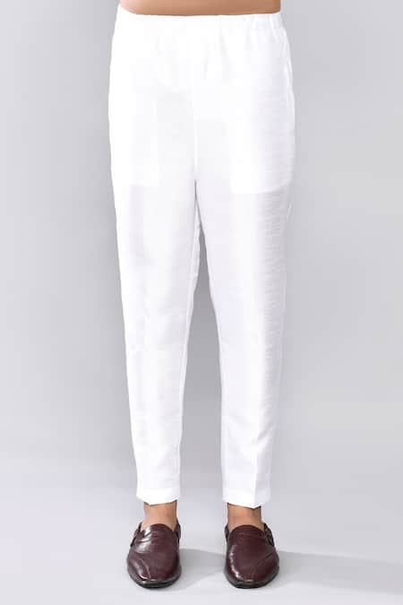 Buy_Arihant Rai Sinha_Cream Jacquard, Silk, Cotton Jaal Woven Kurta Set 