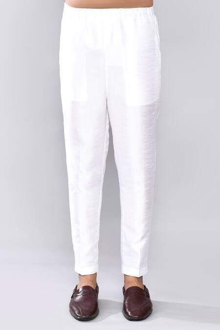 Shop_Arihant Rai Sinha_Peach Jacquard, Silk Geometric Woven Kurta Set _Online_at_Aza_Fashions