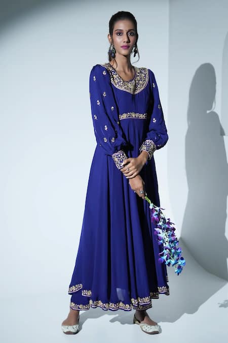 Aavya Floral Embroidered Anarkali Set 