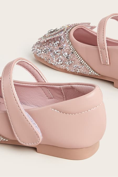 Ninobello Stone Bow Embellished Pink Bellies 