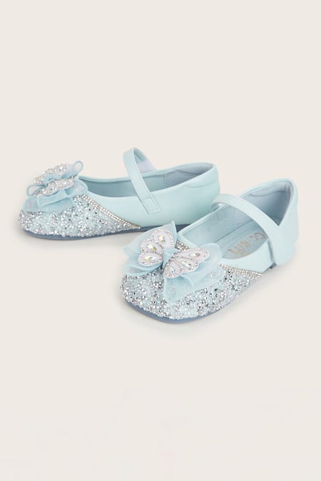 Shop_Ninobello_Blue Stones Butterfly Embellished Bellies _at_Aza_Fashions