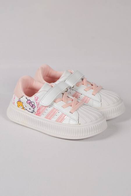 Ninobello_White Hello Kitty Print Kids Shoes _Online_at_Aza_Fashions