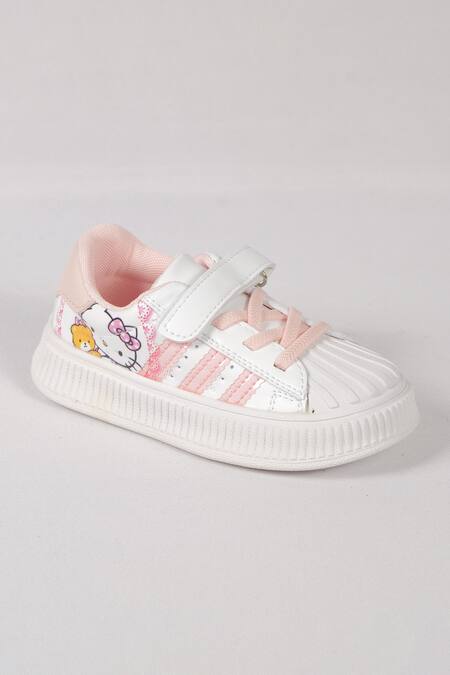 Buy_Ninobello_White Hello Kitty Print Kids Shoes _Online_at_Aza_Fashions