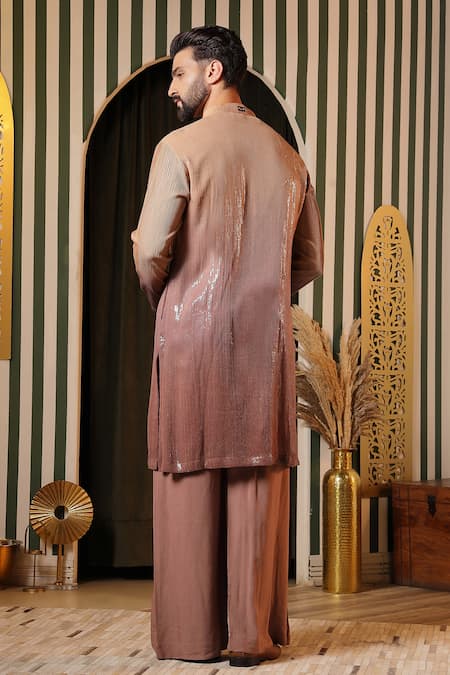 Soniya G Ombre Sequin Embellished Kurta & Trouser Set
