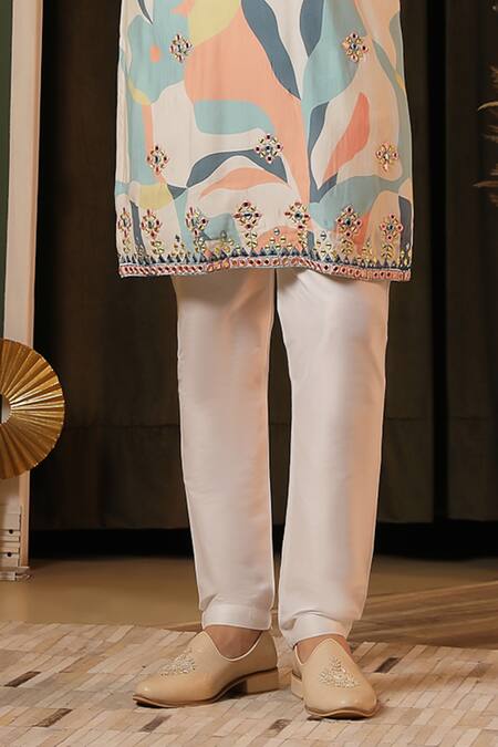 Soniya G Multi Color Silk Mirrors Abstract Print Kurta Set Online at Aza Fashions Soniya G_Multi Color Silk Mirrors Abstract Print Kurta Set_Online_at_Aza_Fashions