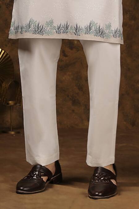 Soniya G Ivory Cotton, Silk Embroidery Wildlife Bundi Kurta Set Online at Aza Fashions Soniya G_Ivory Cotton, Silk Embroidery Wildlife Bundi Kurta Set_Online_at_Aza_Fashions