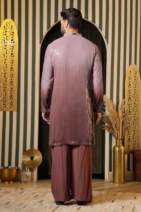 Soniya G Purple Sequin Embellished Kurta Set 