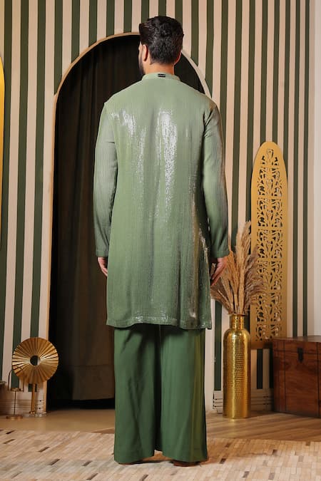 Soniya G Ombre Sequin Embellished Kurta & Trouser Set 