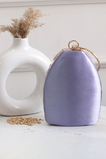 Boxwish By Bhumika 3D Floral Applique Cutdana Clutch 