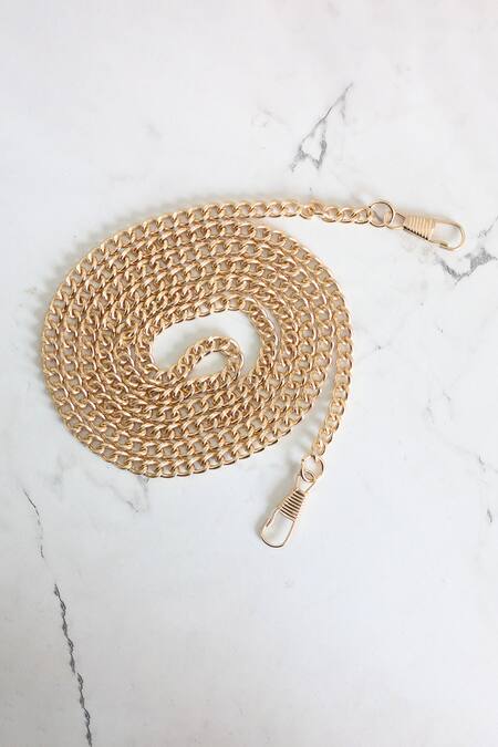 Boxwish By Bhumika_Peach Embroidery Thread Clutch _at_Aza_Fashions