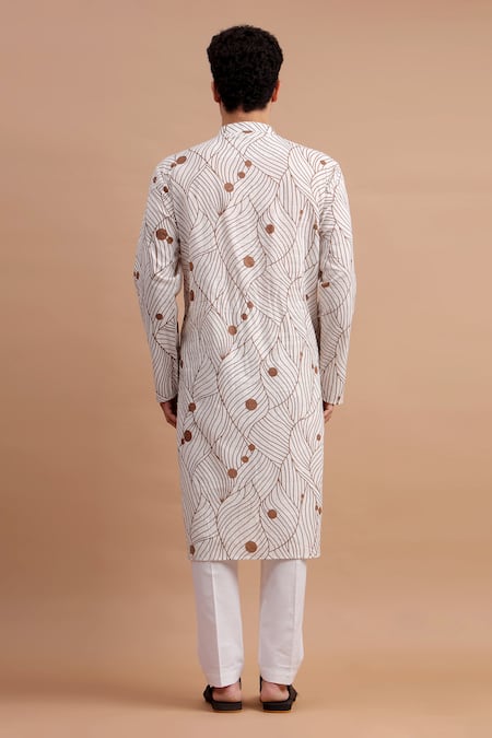 The Cotton Staple Abstract Floral Printed Kurta Set 