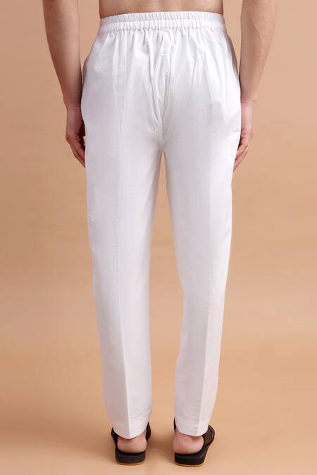 Buy_The Cotton Staple_Pink Cotton Abstract Floral Kurta Set _Online_at_Aza_Fashions