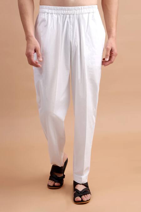 The Cotton Staple_Purple Cotton Botanical Printed Kurta Set _Online_at_Aza_Fashions