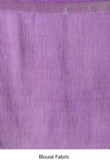 Naintara Bajaj Purple Viscose Abstract Floral Handblock Print Saree at Aza Fashions Naintara Bajaj_Purple Viscose Abstract Floral Handblock Print Saree_at_Aza_Fashions