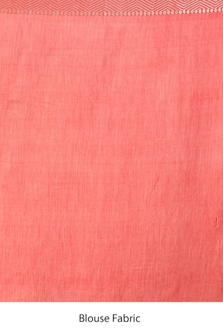 Naintara Bajaj Red Viscose Leaf Handblock Print Saree at Aza Fashions Naintara Bajaj_Red Viscose Leaf Handblock Print Saree _at_Aza_Fashions