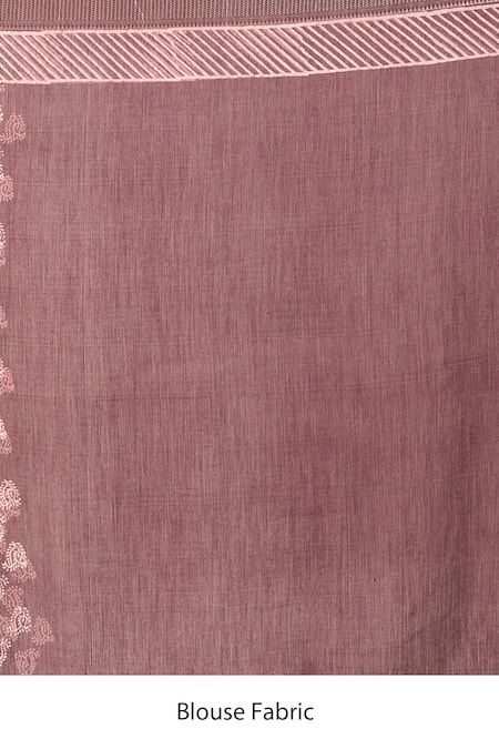 Naintara Bajaj_Wine Viscose Paisley Handblock Print Saree _at_Aza_Fashions