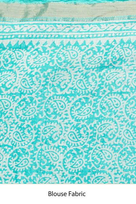 Buy_Naintara Bajaj_Green Chanderi Geometric Woven Saree With Blouse