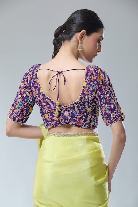 Samyukta Singhania Garden Print Saree Blouse 