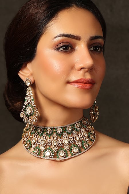 Joules by Radhika Stone & Bead Embellished Necklace Set 