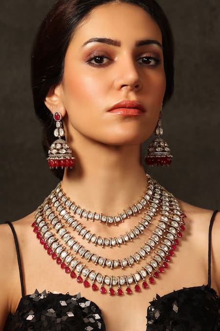 Joules by Radhika Stone Embellished Necklace Set 