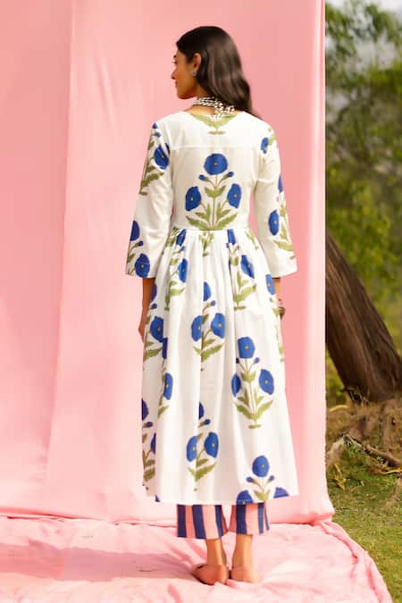 Gulaal Floral Print Angarkha Kurta Set 