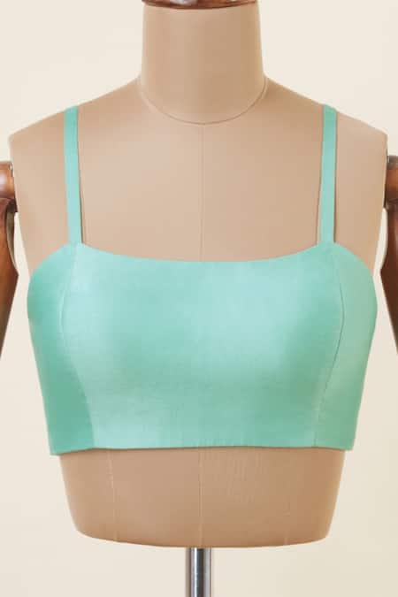 Buy_Dressfolk_Yellow Cotton Polka Pattern Handloom Pre-draped Saree Set With Running Blouse _Online_at_Aza_Fashions