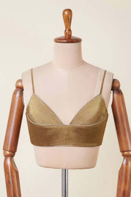 Dressfolk_Silver Handloom Cotton Zari Striped Border Pre-draped Saree With Running Blouse_Online_at_Aza_Fashions