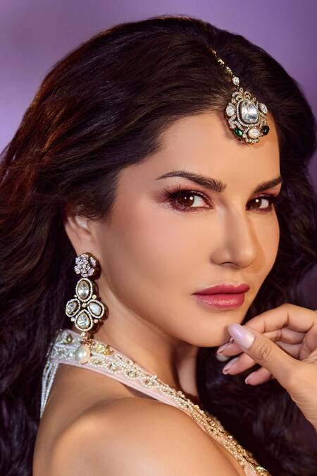 Shop_Amaara Jewels_Gold Plated Imitation Diamonds Polki Embellished Necklace And Earring Set