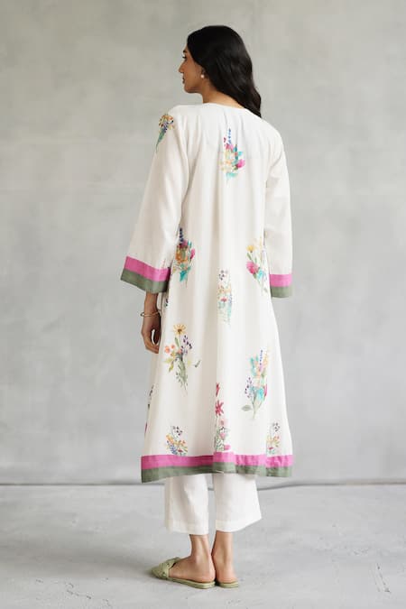 Roza Blossom Printed Kurta & Pant Set 