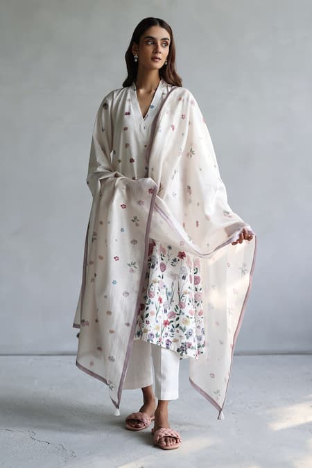 Roza Botanical Print Kurta & Pant Set 