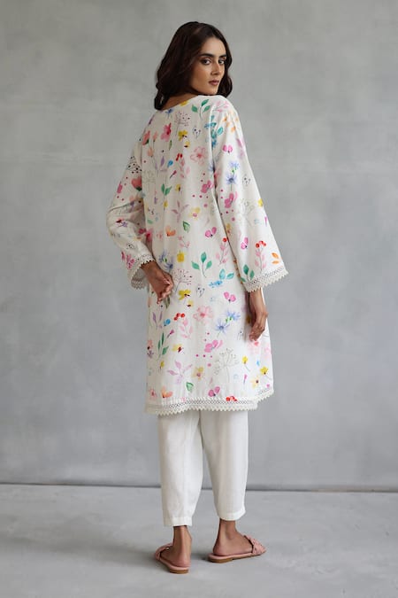 Roza Floral Print Kurta & Salwar Set 