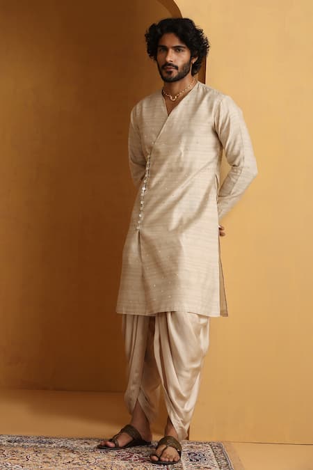 Weaver Story Woven Butti Angarkha & Dhoti Pant Set