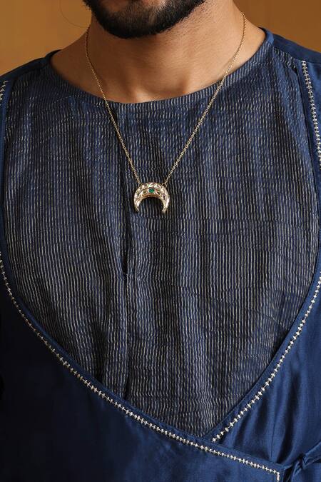 Weaver Story Beige Chanderi Embroidery Striped Panel Angarkha And Dhoti Pant at Aza Fashions Weaver Story_Beige Chanderi Embroidery Striped Panel Angarkha And Dhoti Pant _at_Aza_Fashions