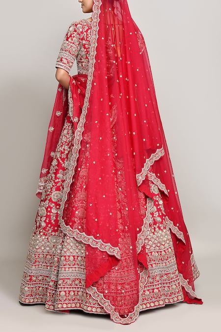 Kalighata Floral Sequin Embroidered Lehenga Set 