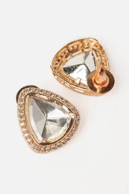 Shop Vivinia By Vidhi Mehra Gold Plated Stones Kundan Pearl Choker Set Online at Aza Fashions Shop_Vivinia By Vidhi Mehra_Gold Plated Stones Kundan Pearl Choker Set _Online_at_Aza_Fashions