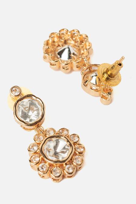 Vivinia By Vidhi Mehra Gold Plated Stones Embellished Necklace And Earring Set Online at Aza Fashions Vivinia By Vidhi Mehra_Gold Plated Stones Embellished Necklace And Earring Set _Online_at_Aza_Fashions