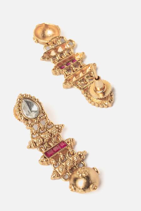 Buy Vivinia By Vidhi Mehra Gold Plated Pearls, Stones, Beads And Pink Embellished Necklace Set Online at Aza Fashions Buy_Vivinia By Vidhi Mehra_Gold Plated Pearls, Stones, Beads And Pink Embellished Necklace Set _Online_at_Aza_Fashions