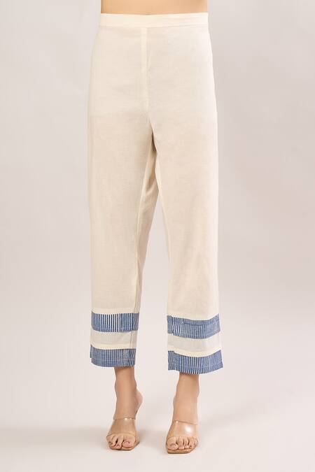 Banana Labs_Multi Color Cotton Round Neck Stripe Kurta Set _Online_at_Aza_Fashions