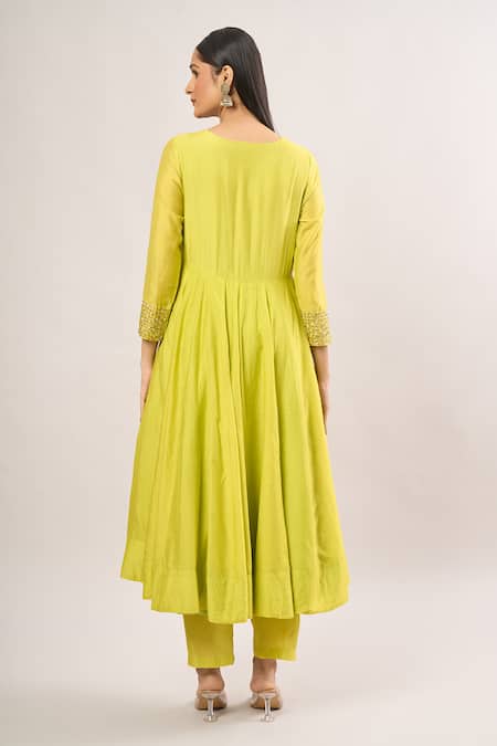 Basanti - Kapde Aur Koffee Sequin Embroidered Anarkali Set 