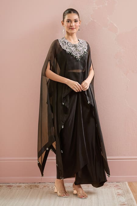 Prisho Floral Embroidered Kaftan Set 