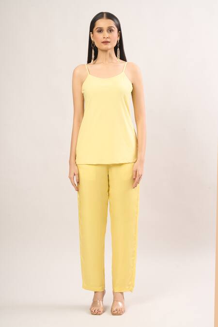 Shop Namrata Joshipura Yellow Embroidery, Applique Collared, Round Neck Floral Shirt Online at Aza Fashions Shop_Namrata Joshipura_Yellow Embroidery, Applique Collared, Round Neck Floral Shirt _Online_at_Aza_Fashions