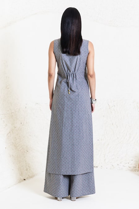 Orcr Asymmetric Tunic & Flared Pant Set 