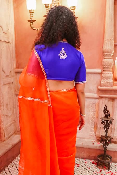 Brahmand By Vertika Kalra Designer Pita Kasab Work Saree & Blouse 