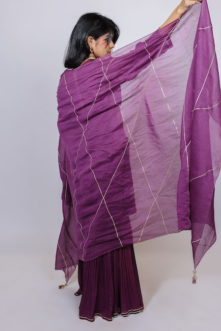 Brahmand By Vertika Kalra Embroidered Kurta Sharara Set 