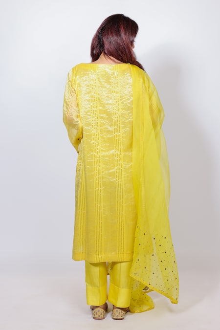 Brahmand By Vertika Kalra Floral Sequin Embroidered Kurta Set 