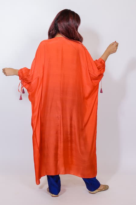 Brahmand By Vertika Kalra Mirror Embroidered Kaftan & Pant Set 