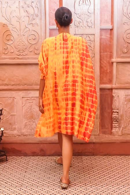 Brahmand By Vertika Kalra Sheesha Embroidered Kaftan Dress 