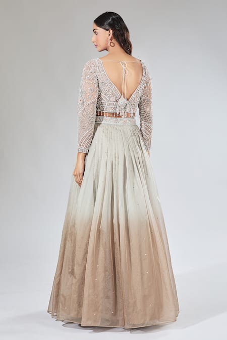 Samyukta Singhania Ombre Sequin Embroidered Lehenga Set 