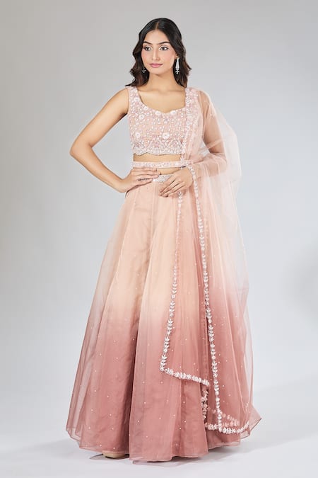 Samyukta Singhania Ombre Embroidered Lehenga Set 